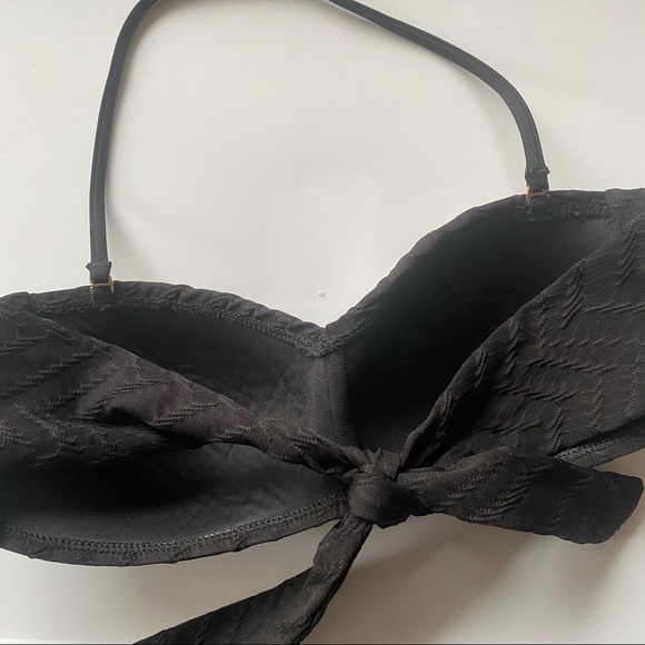 Black Bandeau Bikini with Removable Halter Strap - Picture 4 of 4